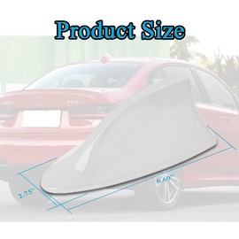 ASUBHA Car Shark Fin Antenna Cover, Roof Aerial Base AM/FM Radio Signal for Car SUV Truck, Vehicle Shark Fin Shape Cover with Adhesive Tape, Car Accessories Antenna Replacement Fits Most Cars