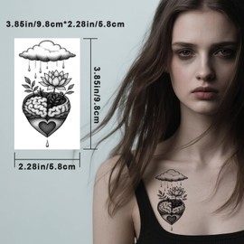 60 Sheets Tiny Realistic Temporary Tattoos for Adult Kids 170 Mixed Styles Wine Glasses Wings Band-Aids Broken Heart Butterfly Fake Tattoos Stickers for Women Men