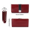 GHUHUALX Women's Wallet Long Leather Purse Credit Card Ladies Casual