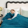 WAVVE Fleece Blanket Sofa Throw Teal 5ft x 6.5ft -