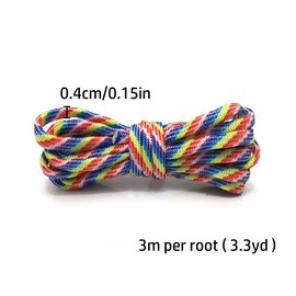 Paracord Cord, 10 Pcs 550 Multifunction Tent Rope Parachute Cord Survival Rope for Making Outdoor Survival Rope Lanyards,Keychain,Carabiner, Sport Climbing Rope(10 FT, 10 Colors)