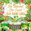 Hawaiian Luau Graduation Decoration Banner She Believed She Could So