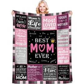 Ownxhbc Mothers Day Blanket Gifts for Mom, Mom Gifts, Birthday Gifts for Mom, Mom Gift from Daughter Son, Best Mom Gifts for Christmas Valentine's Day Mothers Day Mom Blanket 80”x60”