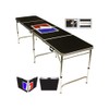 8' Folding Beer Pong Table with Bottle Opener, Ball Rack