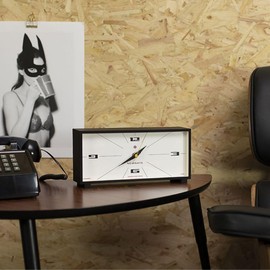 NEWGATE® Thunderbird Silent Sweep Mantel Clock - No Tick Noise - Mid-Century Modern Mantel Clock - Living Room Clock - Office Clock - Desk Clock - Designer Clock (Cream)