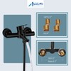 Aolemi Wall Mount Bathtub Faucet Matte Black Single Handle Shower