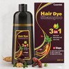 Chestnut Brown Hair Dye Shampoo 3 en 1, Champú Tinte