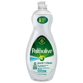 Palmolive Palmolive Ultra Dishwashing Liquid Dish Soap, Pure + Clear Fragrance Free - 32.5 Fluid Ounce (Packaging may vary)