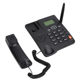 Goshyda Desk Phone, GSM Cord Phone with External Antenna, Supports Multiple Messages/Redial/Hands-Free Call/Alarm Clock/Phonebook