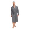 COLORFULLEAF Mens 100% Cotton Robes Lightweight Summer Long Bathrobe Sleepwear