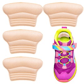 WLLHYF Kids Heel Grips 4 Pieces Self-Adhesive Heel Cushion Add Volume to Too Large Shoe InsertsPrevent Skin Rubbing and Blister Shoe Fit for Toddlers Girls and Boys Women