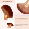 docolor Brocha Abanico Profesional para Rostro y Cuerpo, Multiusos para