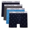 Nautica Men's 4 Pack Micro Boxer Brief, Peacoat/Lead/Sail-Aero Blue White/Sail-Peacoat