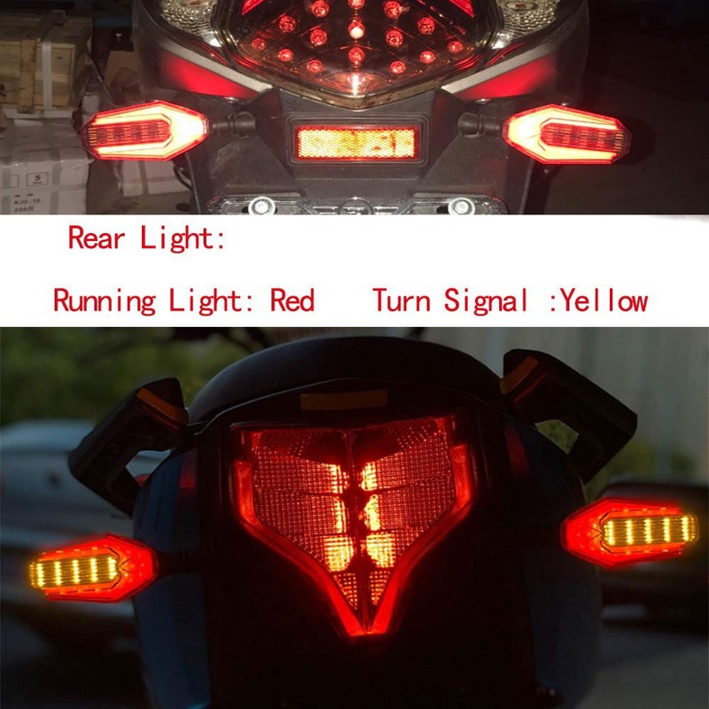evomosa Universal 10mm Motorcycle 12V LED Turn Signal Lights Blinker
