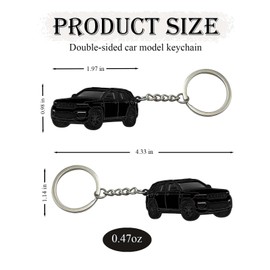 BENDCOKO Double-Sided Car Keychain Compatible with Jeep Grand Cherokee,Metal Key Chain,For Jeep Grand Cherokee Accessories,Enamel Keychain