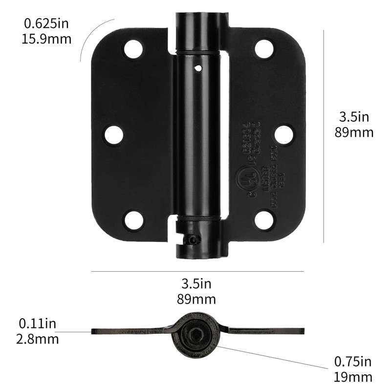 SOPHIA Automatic Self-Closing Door Hinge 2 Pack & Door Closer
