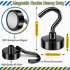 FINDMAG 28 LBS Black Magnetic Hooks Heavy Duty, Neodymium Magnet