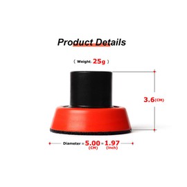 Z-LEAP 2" Hook and Loop Backer Pads with 5/8-11 Thread for Car Polisher Sanding Polishing (2-Pcs)