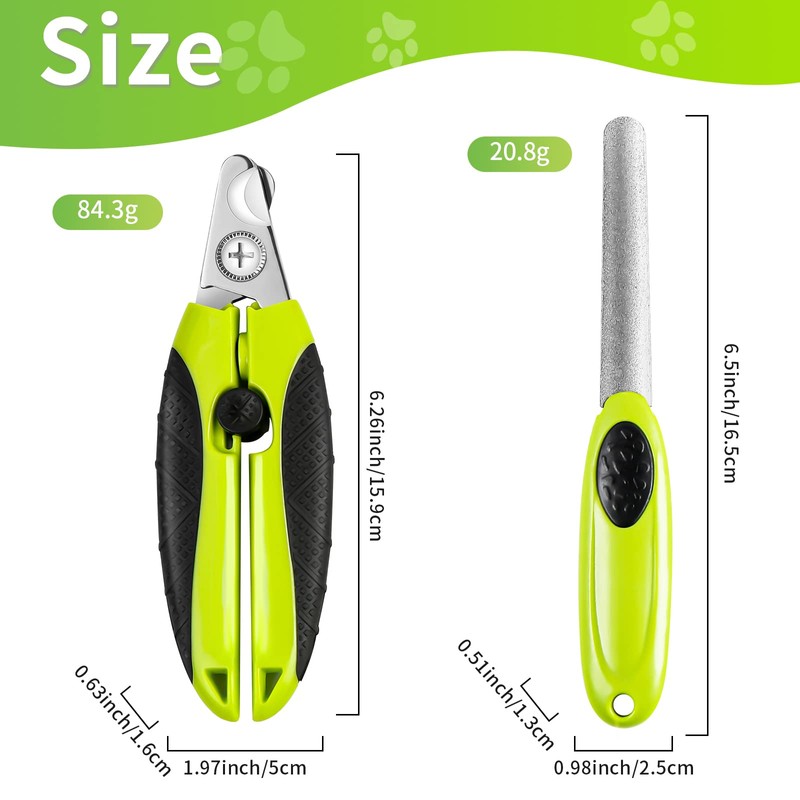 WallEgo Dog Nail Clippers with Claw File, Professional Pet Nails