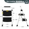 SocTone 2 Step Ladder, Folding Step Stool for Adults with