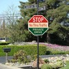 Stop No Thru Traffic Private Drive Sign 12" x 12"