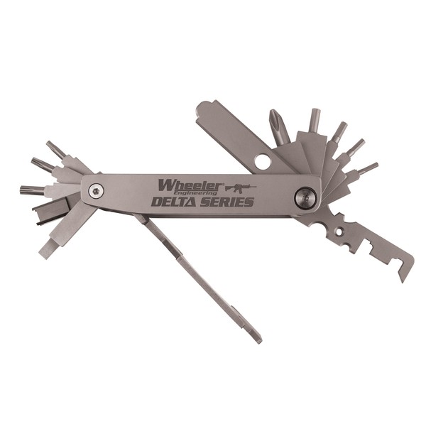 Wheeler Delta Series Compact Multi-Tool for Tactical Rifles Gunsmithing Cleaning Rebuild and Maintenance with Nylon Belt Sheath for Convenient Carry