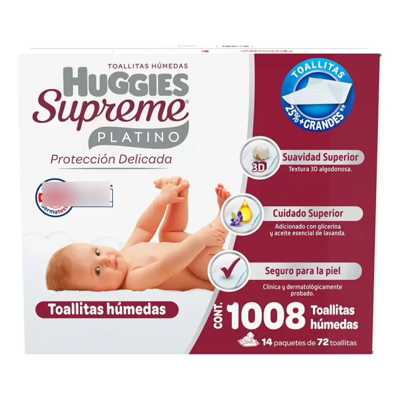 Toallitas Húmedas 14pk De 72 Toallas C/u Huggies Supreme