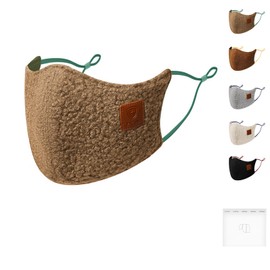 MITSUHA 3D Mask, 3D, Winter, Windproof, Cold Protection, UV Protection, UPF 50+, Sunscreen, Individual Packaging, Comfortable Mask, Stylish, Small Face, Ear Painless, Unisex, Washable (Leather Tag,