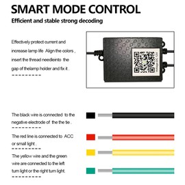 AOTOINK Car Headlight LED Strip, 24Inch RGB Multi Color Headlight Surface LED Daytime Running Lights Flexible DRL Tube Strip Sequential Neon Decorative Switchback Turn Signal Lights APP Contrl 2-Pack