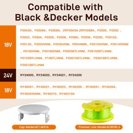 AC14HCA Replacement Spool Cap for Ryobi One+ 18V, 24V, 40V Cordless Trimmers,Cap Cover Replacement 993373001, 522994001-3Pack