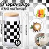 Honeydak 2 Sets Black Checkered Glass Cups Race Car Tumbler