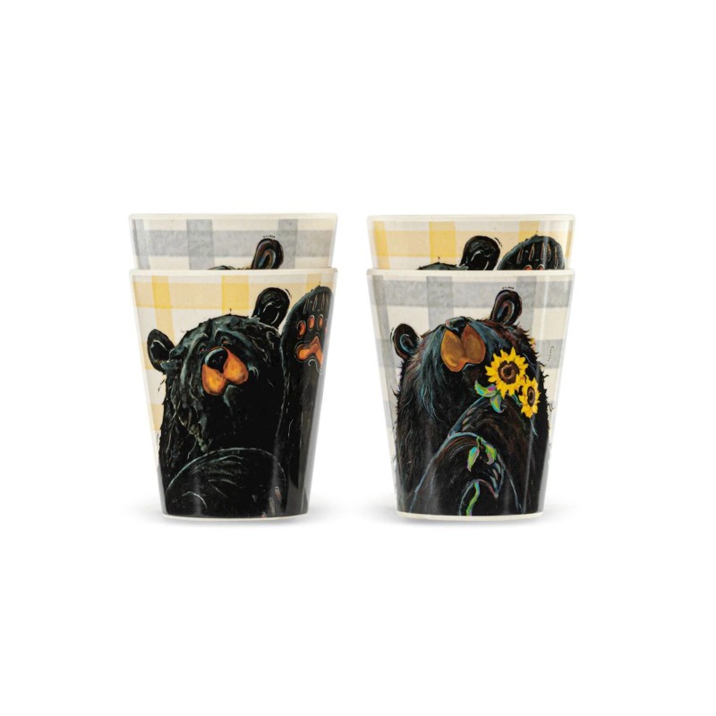 Big Sky Carvers Bearfoots Bear Li'l Cub Cups-Set of 4