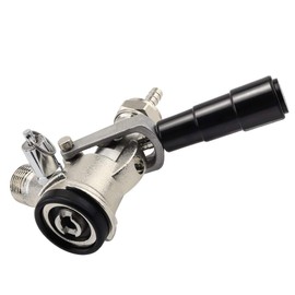 Keg Coupler, Sankey D Tap with 304 Stainless Steel Probe, Keg Coupler D System with Black Handle & Hose Clamp, D Style,Sankey D Tap for 5/16" ID Hose