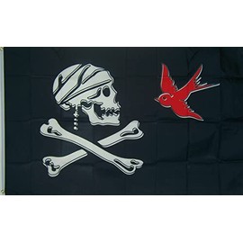 JACK SPARROW PIRATE SKULL & BONES FLAG NEW 3x5ft DOUBLE SIDED premium quality