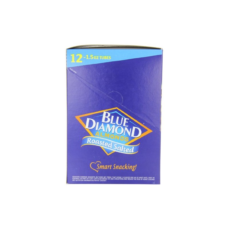 Blue Diamond Almonds, Roasted Salted, 1.5-Ounce Packages (Pack of 24)