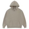 High End Double Button Hood Drop Shoulder Cotton Blend Hooded