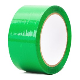 Packing Tape PP Tape Colourful Tape Roll Package Quiet Heavy Duty Colourful Box Packaging Acrylic Tape 50 mm x 66 m Long (1, Green)