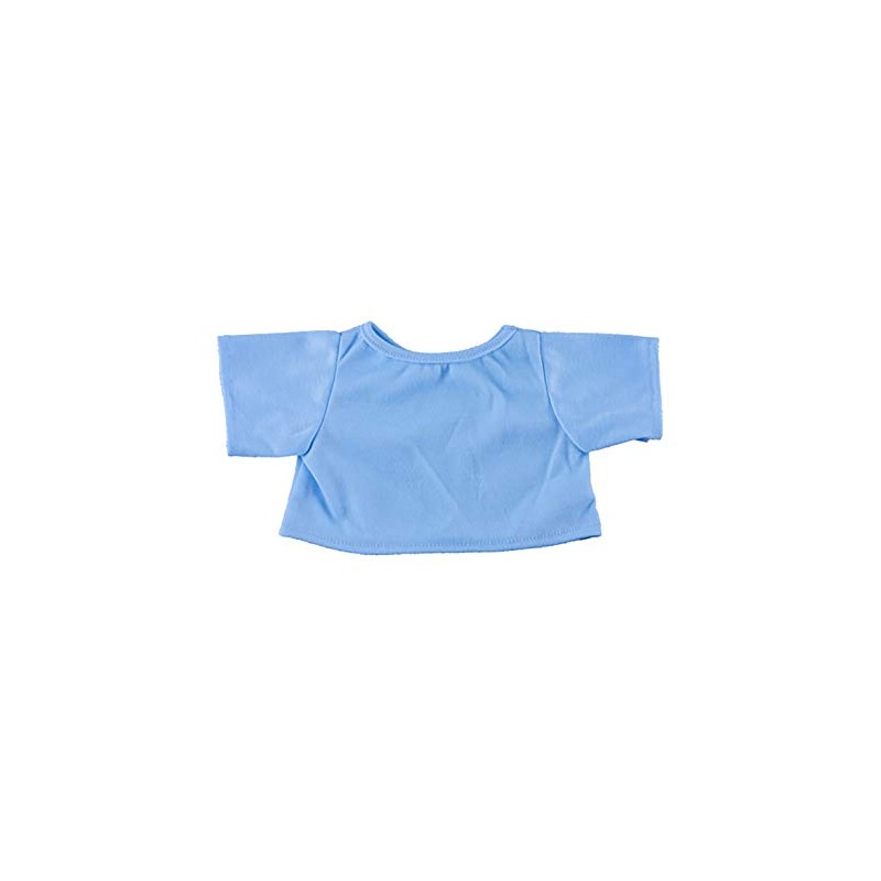 Light Blue T-Shirt Outfit Teddy Bear Clothes Fits Most 14"-18"