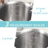 Newness Stainless Steel Measuring Jug with Handle – 3 Measuring