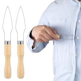 Button Eye, Button Hook, Assistance, Button Aid, Clothing, Self-Help, Easy to Lift with One Hand, Pack of 2