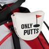 Golf Putter Club Head Cover Mallet Magnetic White PU Leather