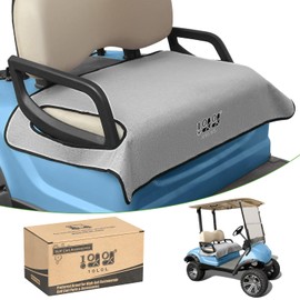 10L0L Golf Cart Seat Covers, Universal Golf Cart Seat Towel Blanket for Yamaha G2, G8, G9, G16, G19, G22 G29 2 Person Seats with Armrests Nonskid Bottom Suitable for All Weather Conditions(Gray)