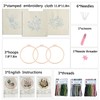 Myfelicity Cat Embroidery Kit 3 Patterns Fabric Threads Needles Hoops