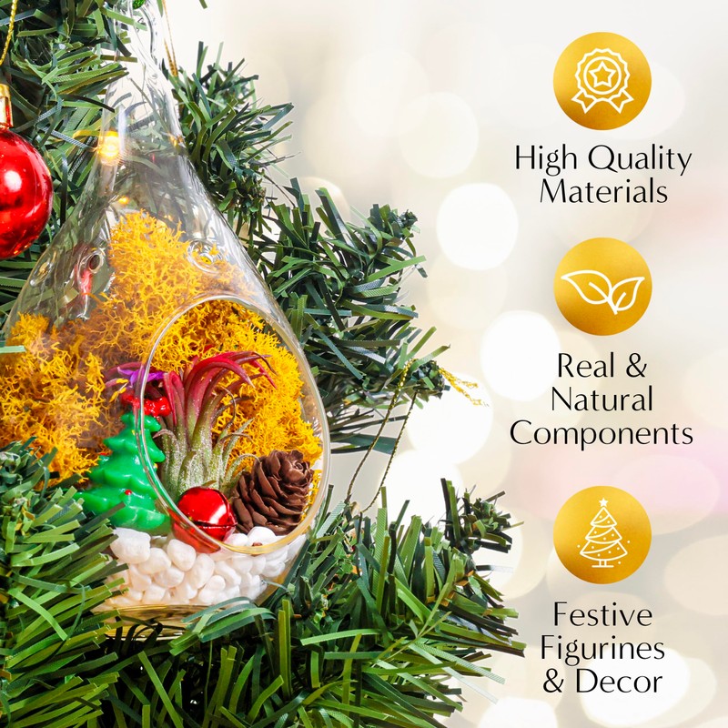 Creations by Nathalie - DIY Holiday Ornaments Terrarium Kit -