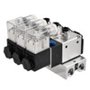 Heschen Electrical Pneumatic Triple Solenoid Valve, 3V210-08, AC24V, PT1/4'' Port,