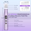 PELCAS Electric Nail Drills, 10 Speeds Cordless Nail File with