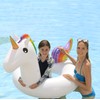 68" Rainbow Unicorn Inflatable Swimming Pool Tube Ring Float