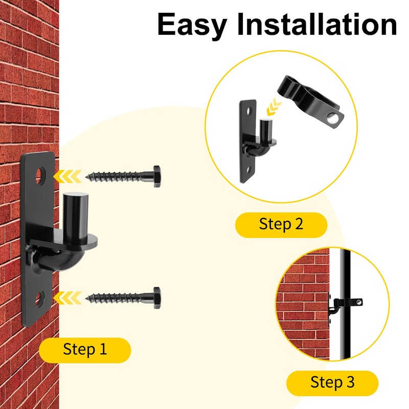1-3/8" Chain Link Gate Hinges, Wall Mount Fence Gate Hinge