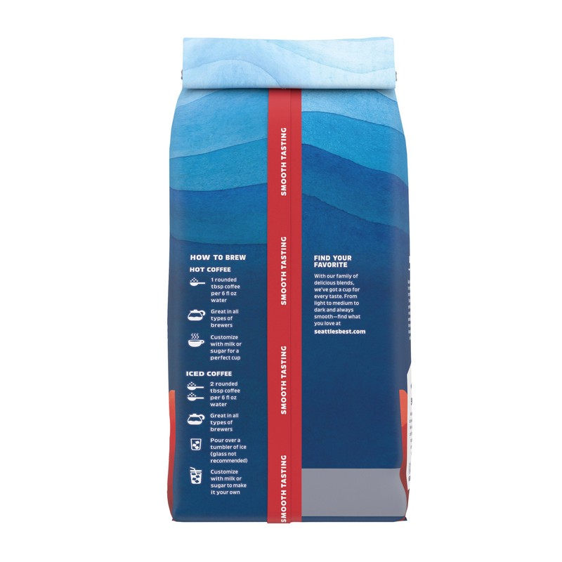 Seattle's Best Coffee Decaf Portside Blend Medium Roast Ground Coffee
