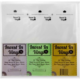 Invest In Vinyl 50 Master Rice Paper Anti Static LP Inner Sleeves Vinyl Record 33 rpm 12" Album